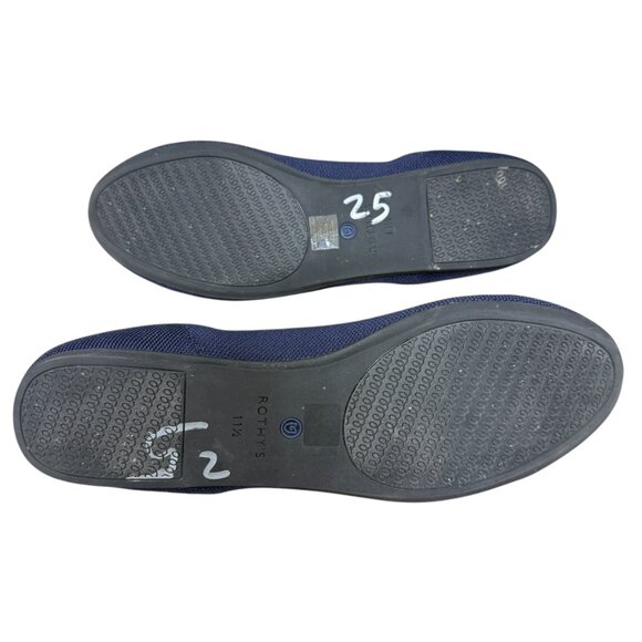 Rothy's The Flat Round Toe In Maritime Navy ballet shoes women's size 11.5 - Picture 8 of 8
